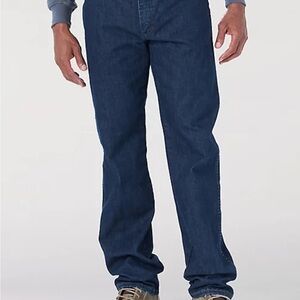 WRANGLER® FR FLAME RESISTANT ORIGINAL FIT JEAN Size 38x32 Medium Wash Men's